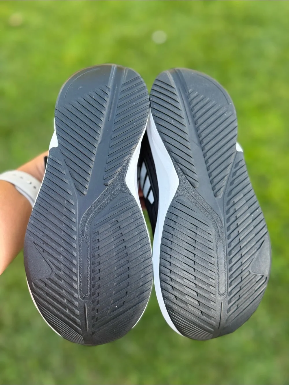 adidas Kids Black and White Hook-and-Loop Sneakers
